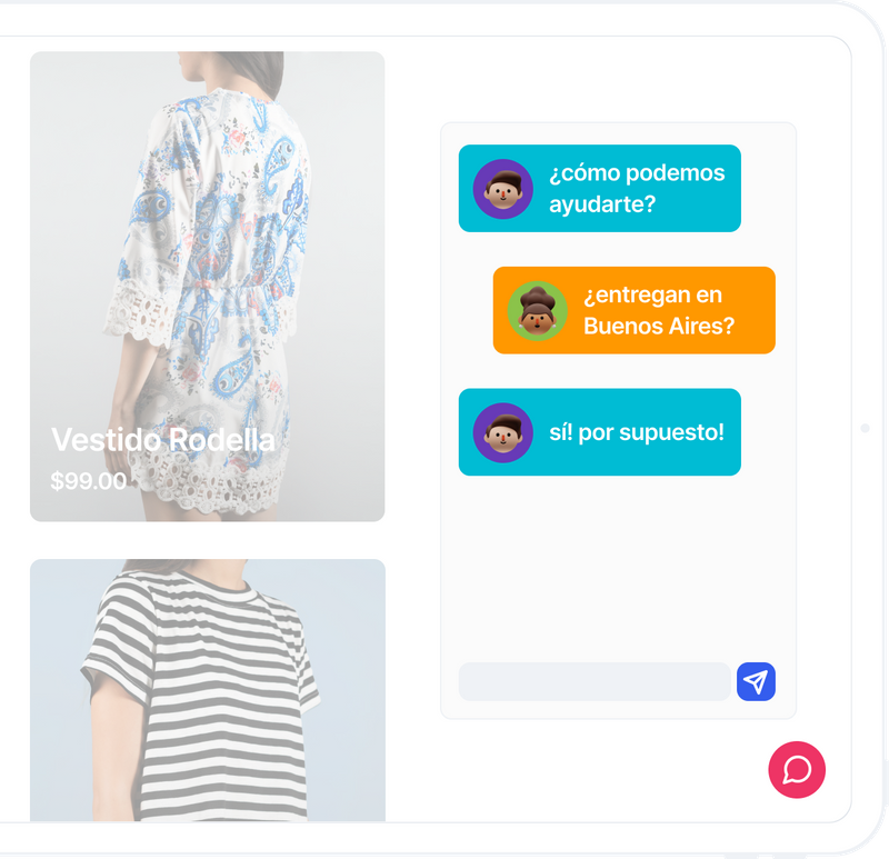 Chat incluido en tu tienda por internet